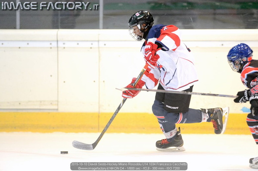 2015-10-10 Diavoli Sesto-Hockey Milano Rossoblu U14 1034 Francesco Cecchetto